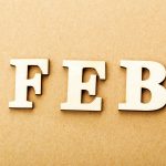 Wooden text for February